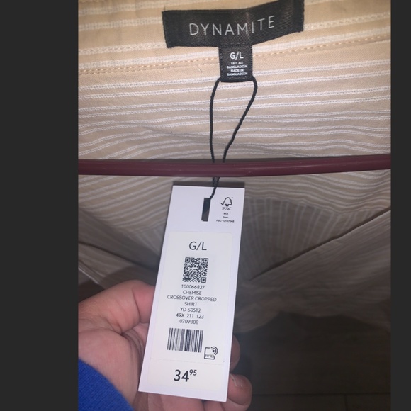 NWT wrapped cropped blouse - Picture 2 of 3